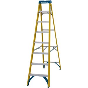 Werner Fibreglass Swingback Stepladder - 8 Tread