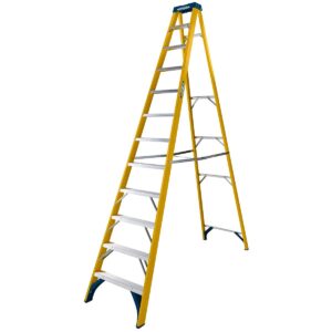 Werner Fibreglass Swingback Stepladder - 12 Tread