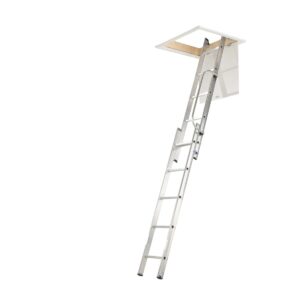 Werner Aluminium Loft Ladder with Handrail - 2 Section