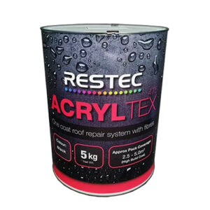 RESTEC Acryltex 5kg Black | One Coat Instant Waterproof Roof Repair Coating