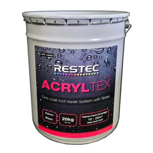 RESTEC Acryltex 20kg Black | One Coat Instant Waterproof Roof Repair Coating