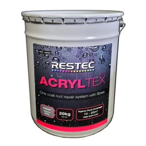 RESTEC Acryltex 20kg Storm Grey | One Coat Instant Waterproof Roof Repair Coating